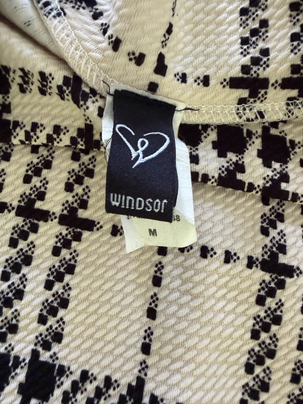Windsor Black and Cream Plaid Pencil Skirt - Picture 3 of 3